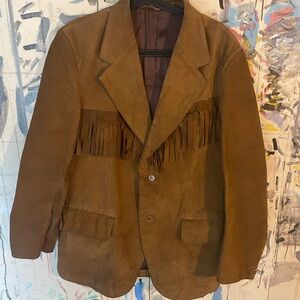 Brown Suede Fringe Jacket